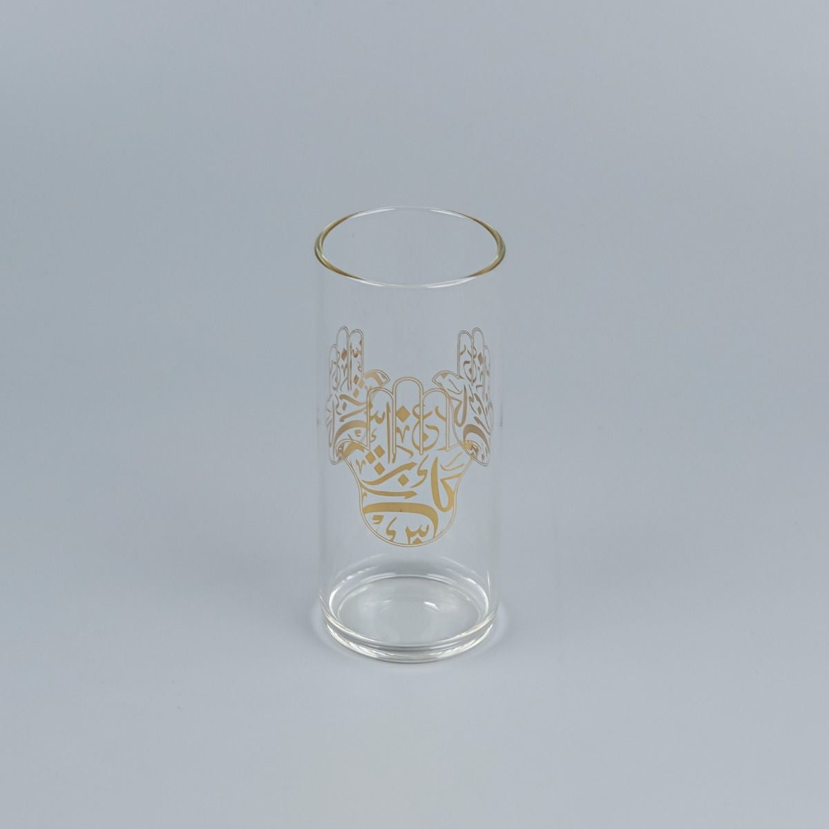 JRD Home Hamsa Arabic Calligraphy Tall Glasses Set of 6