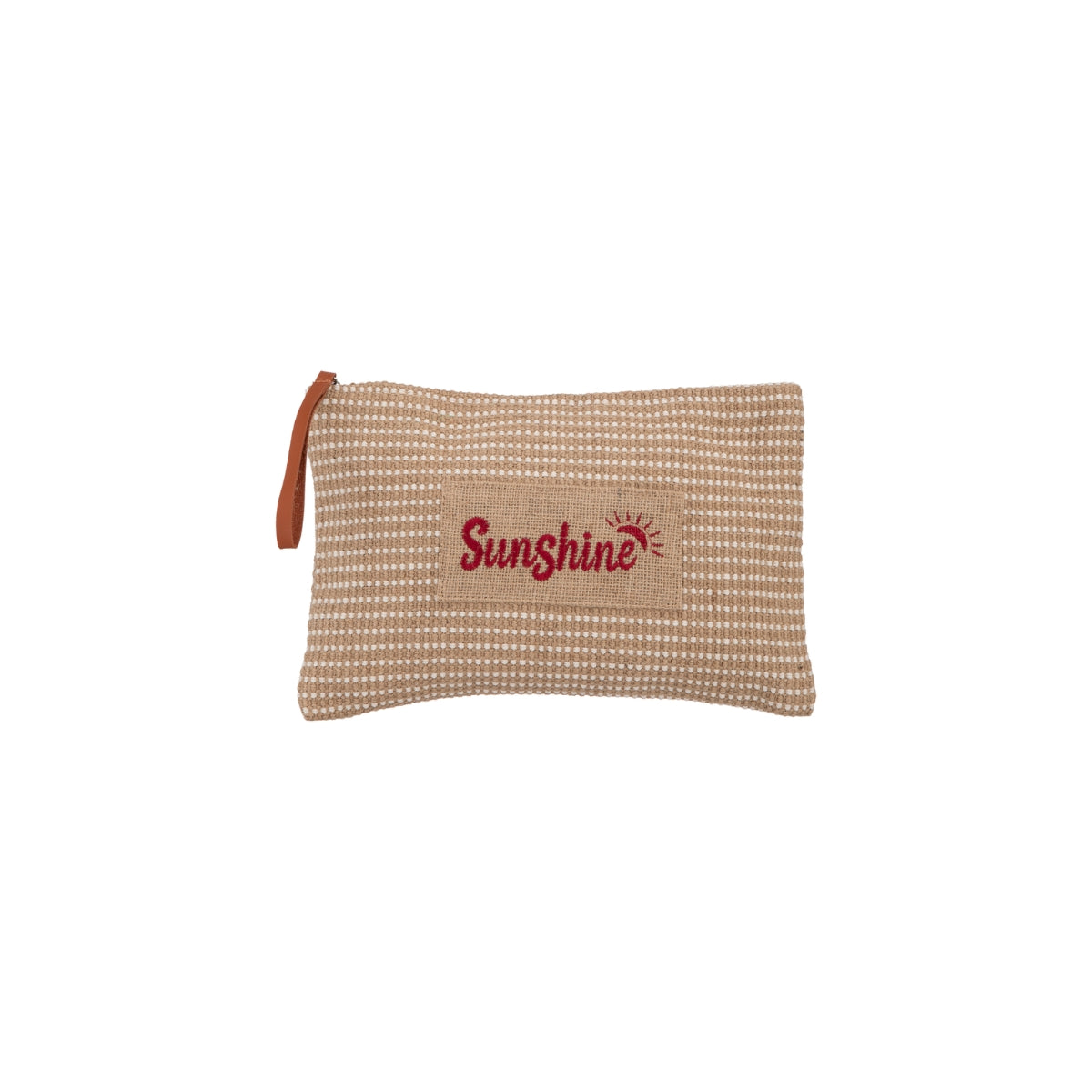 Alex.Max Sunshine Embroidered Jute Clutch