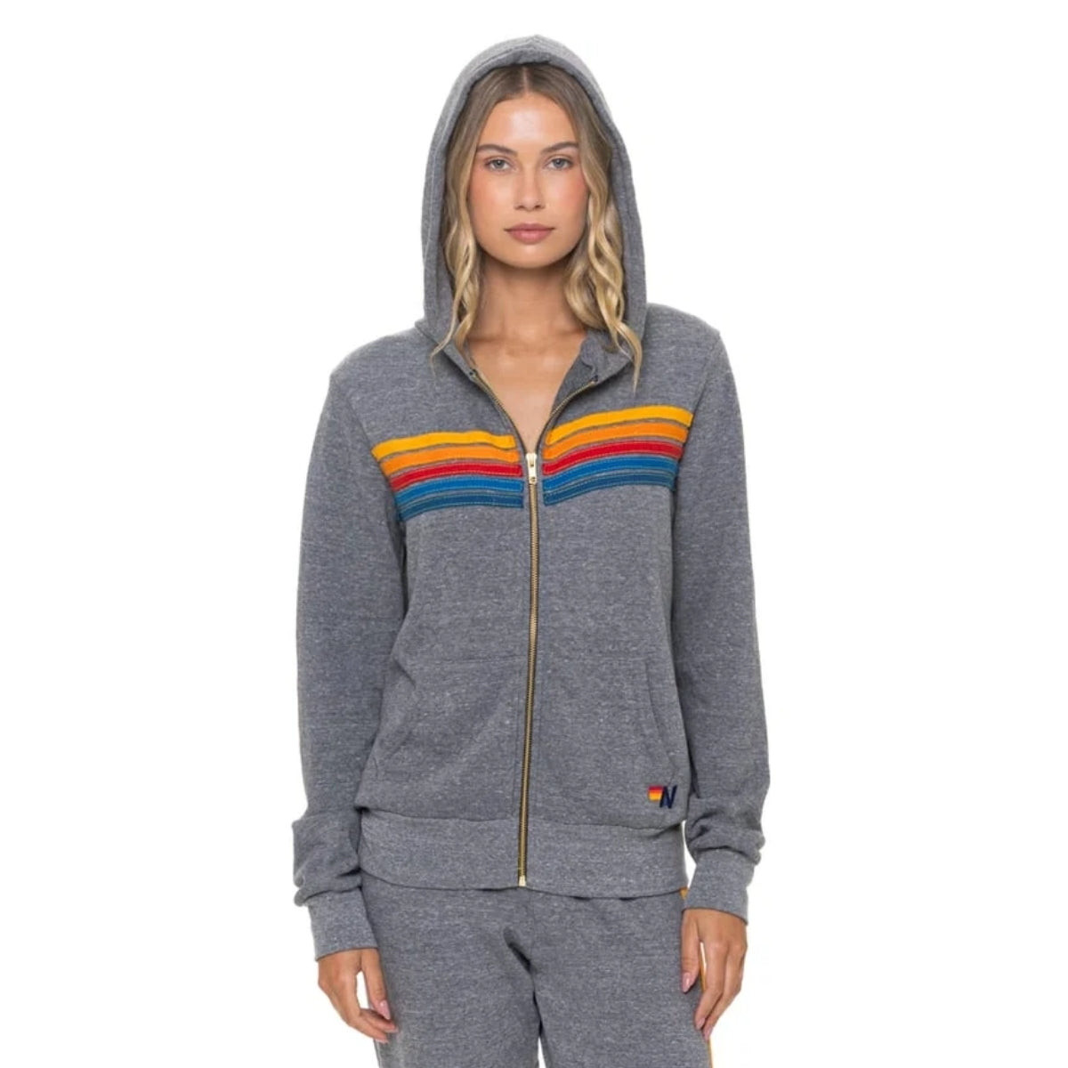 5 Stripe Zip Hoodie