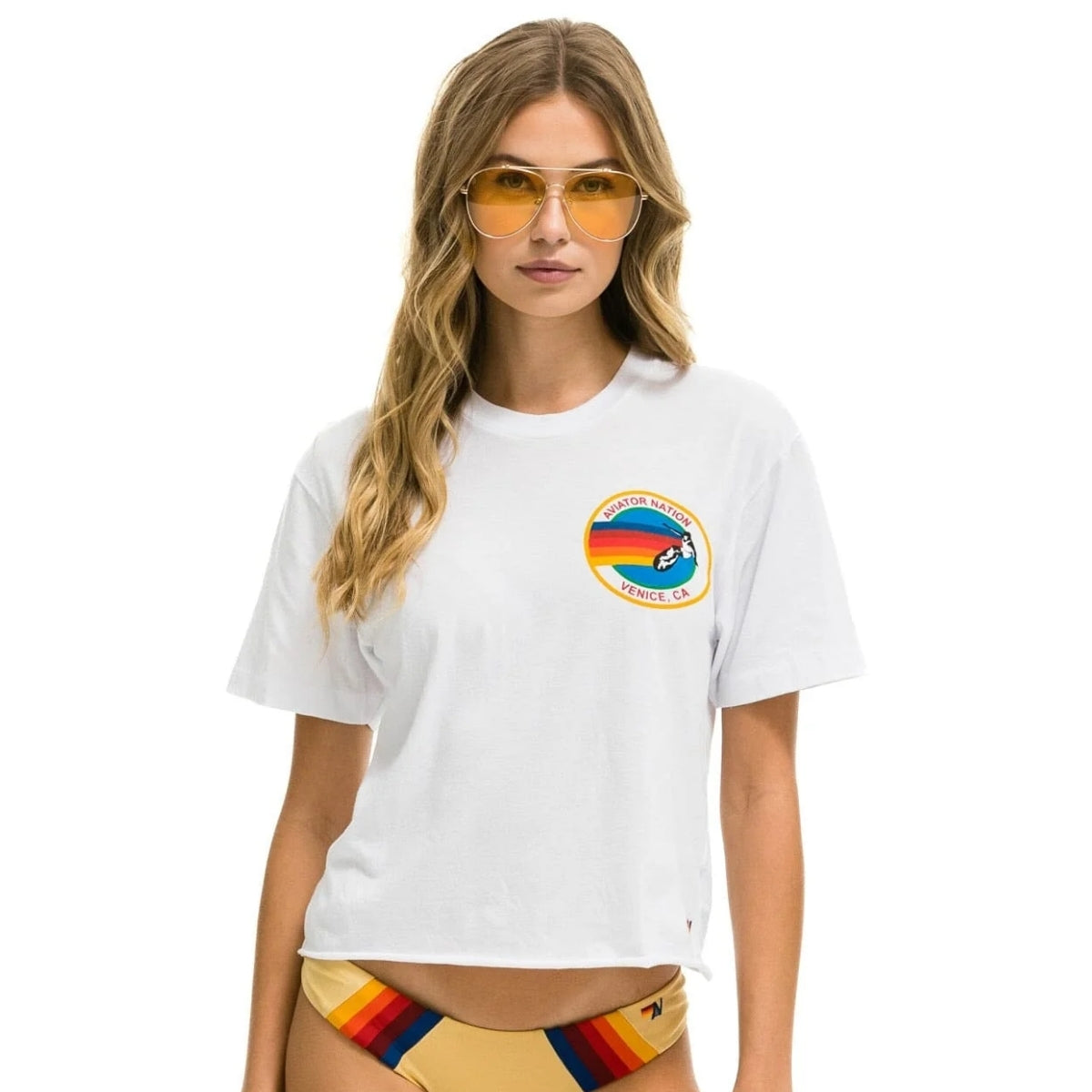 Aviator Nation Small Logo Boyfriend Tee