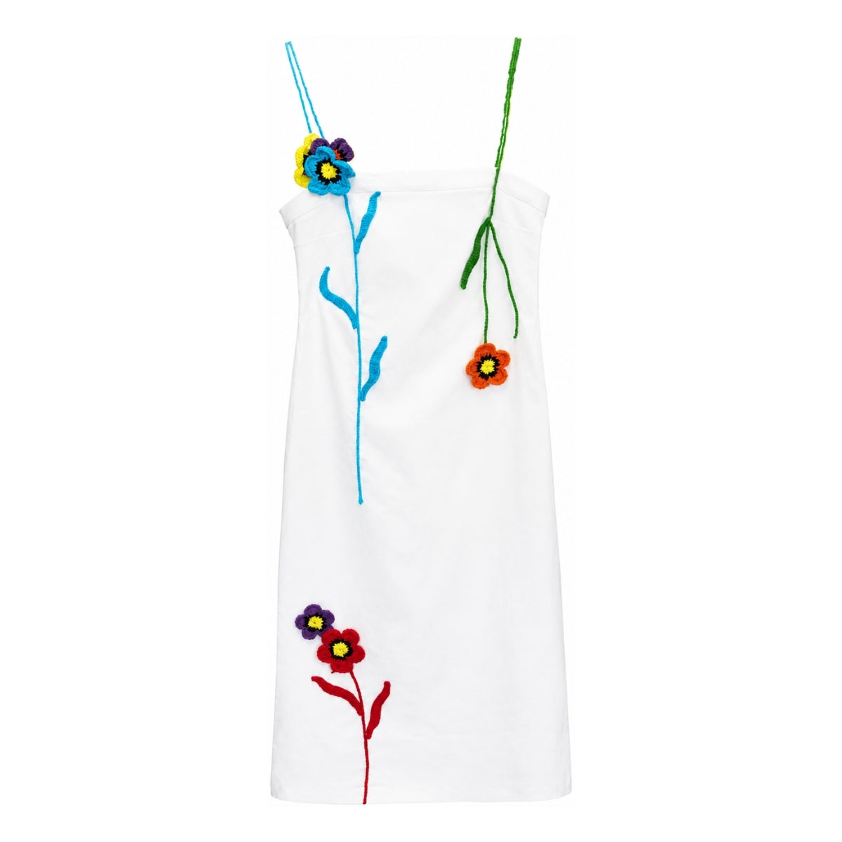 Boutique Flo Crochet Flower White Dress