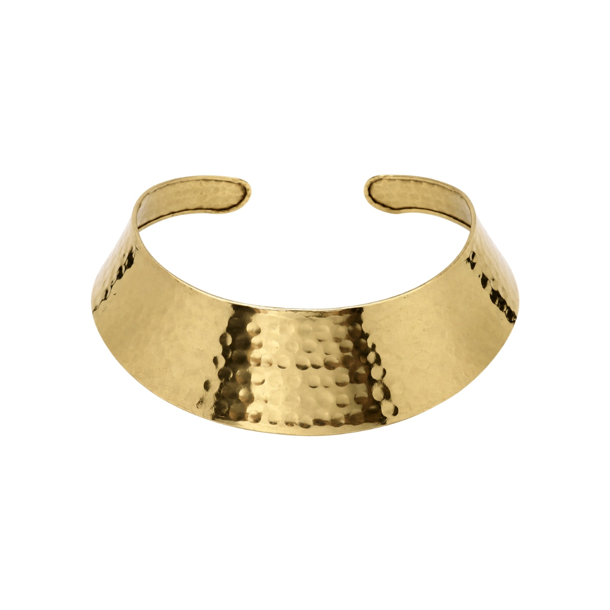 Hammered Wide Band Open Collar Choker