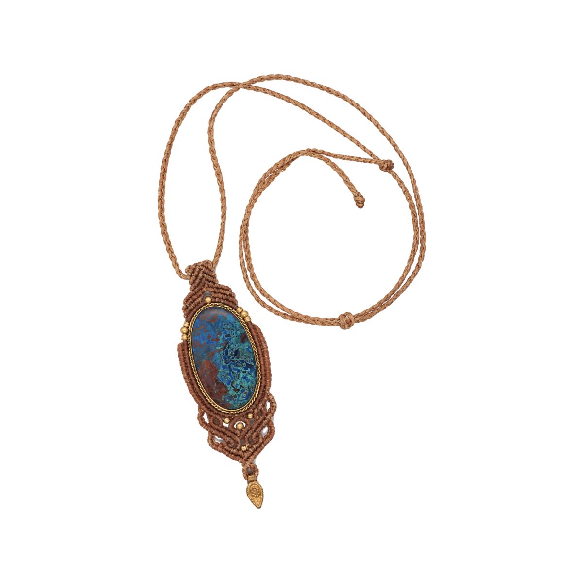 You & Eye Blue Chrysocolla Macrame Necklace