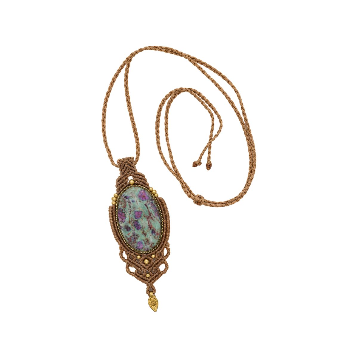 You & Eye Ruby Zoisite Macrame Necklace