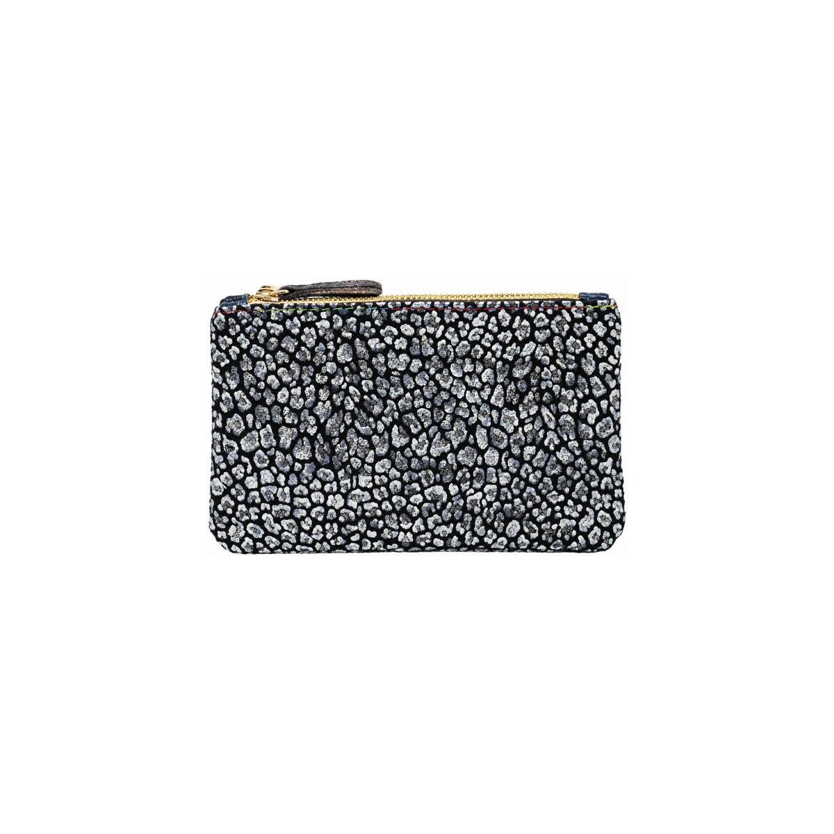 Ebarrito Silver Speckle Mini Double Leather Clutch Bag
