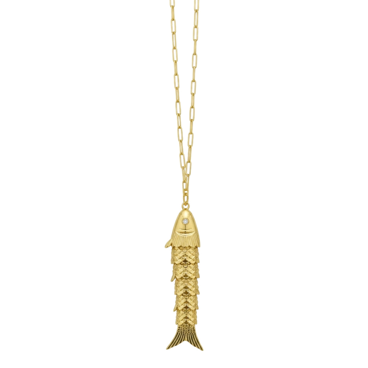 Romy Collection Gold Fish Paperclip Chain Necklace