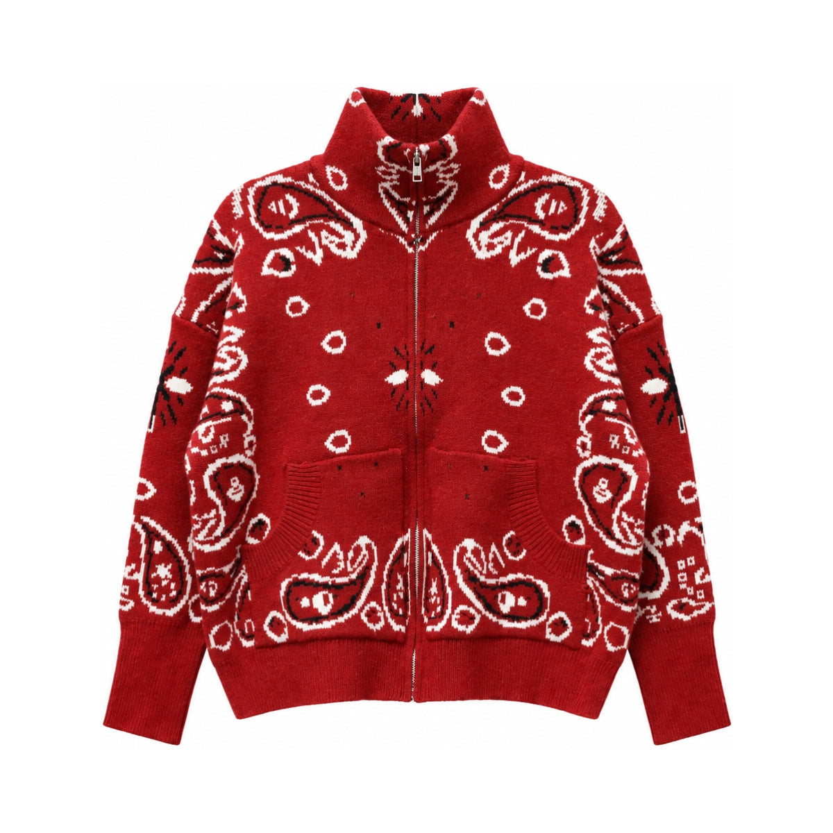 You & Eye Red Bandana Zip Jacket