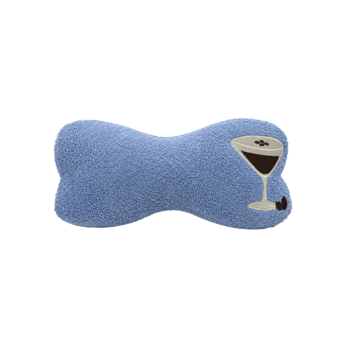 Mellow Espresso Martini Embroidered Blue Beach Pillow | Boom & Mellow