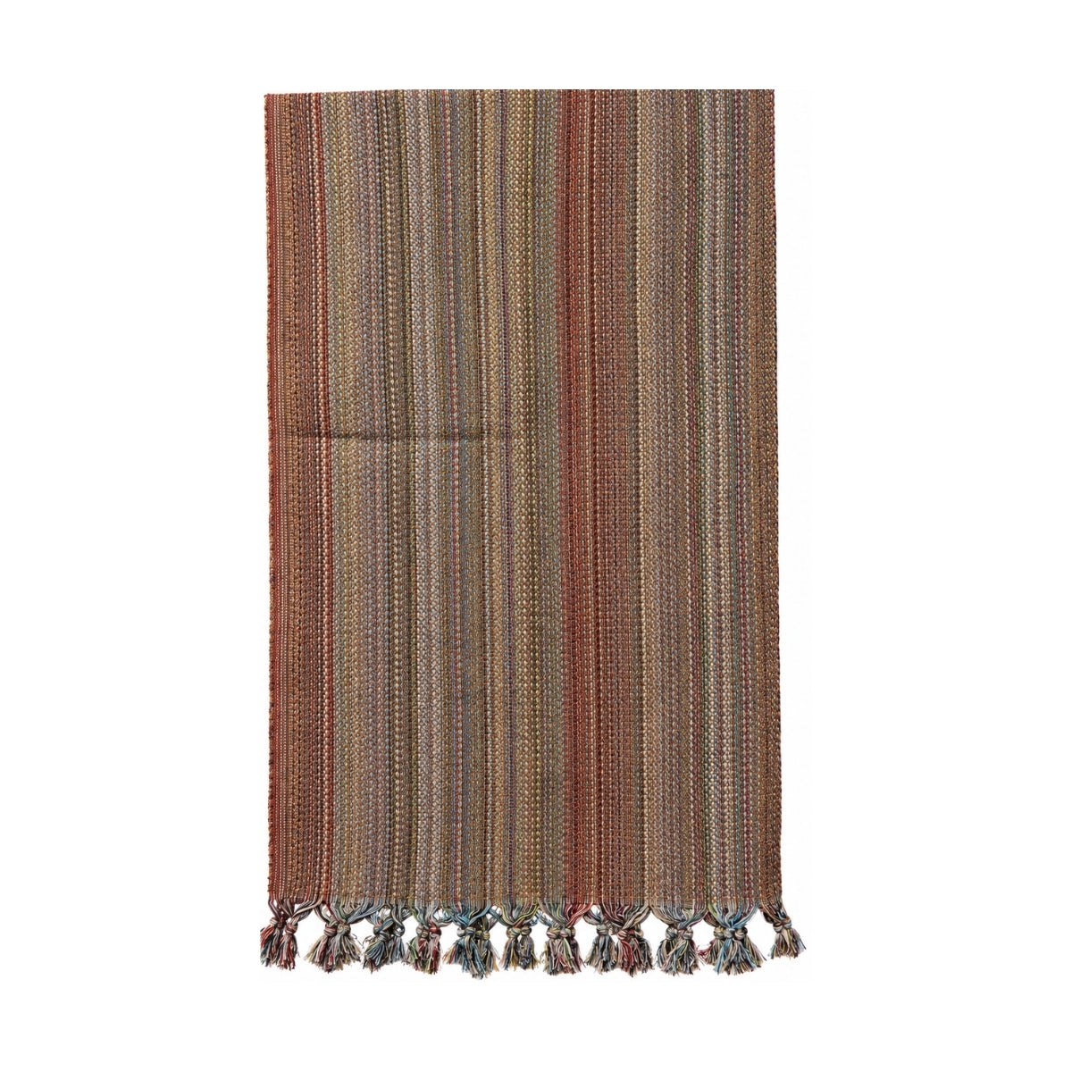 Mellow Brown Rainbow Striped Towel | Boom & Mellow