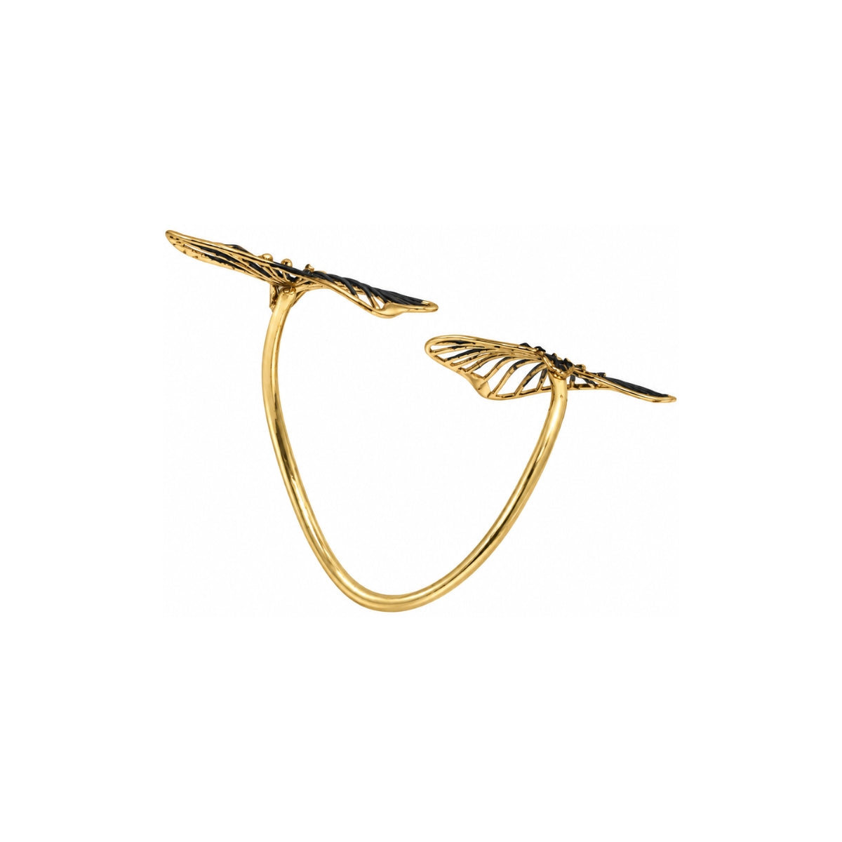 Double Ginkgo Leaf Cuff Bracelet