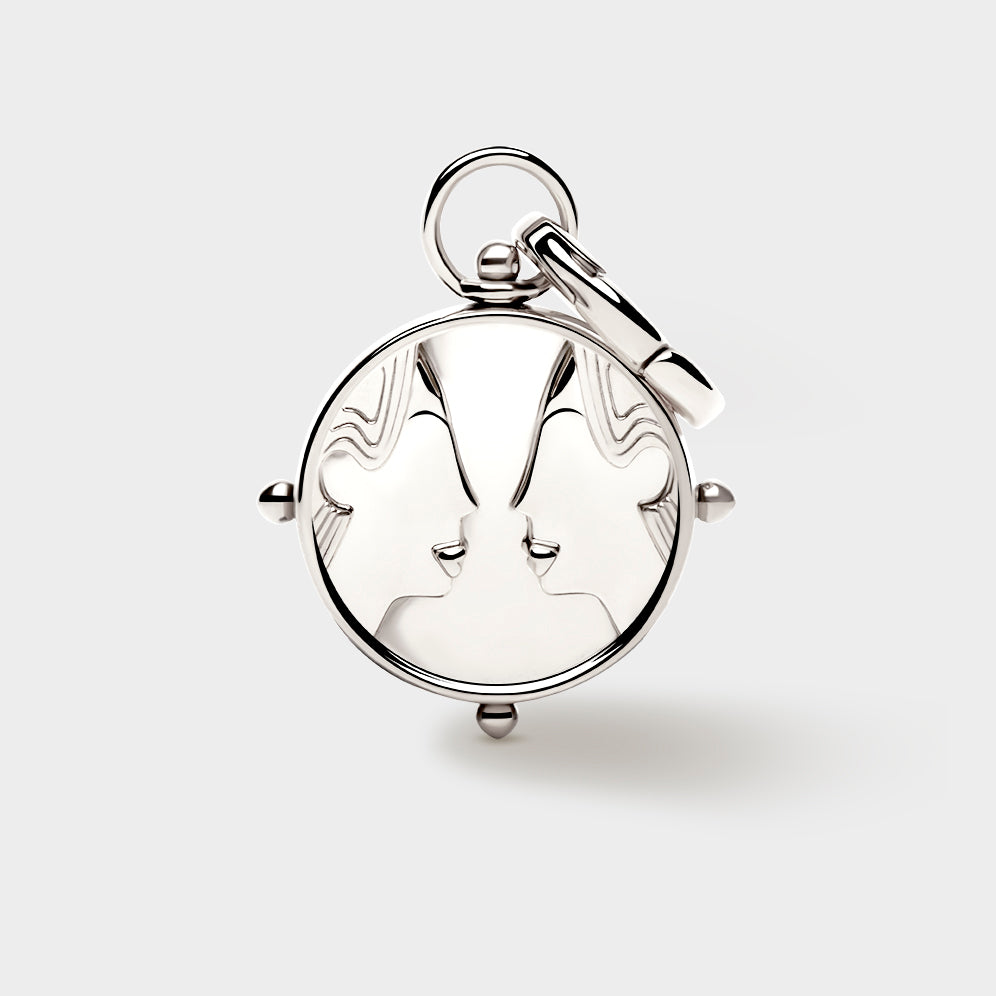 Silver Double-Sided Zodiac Charm