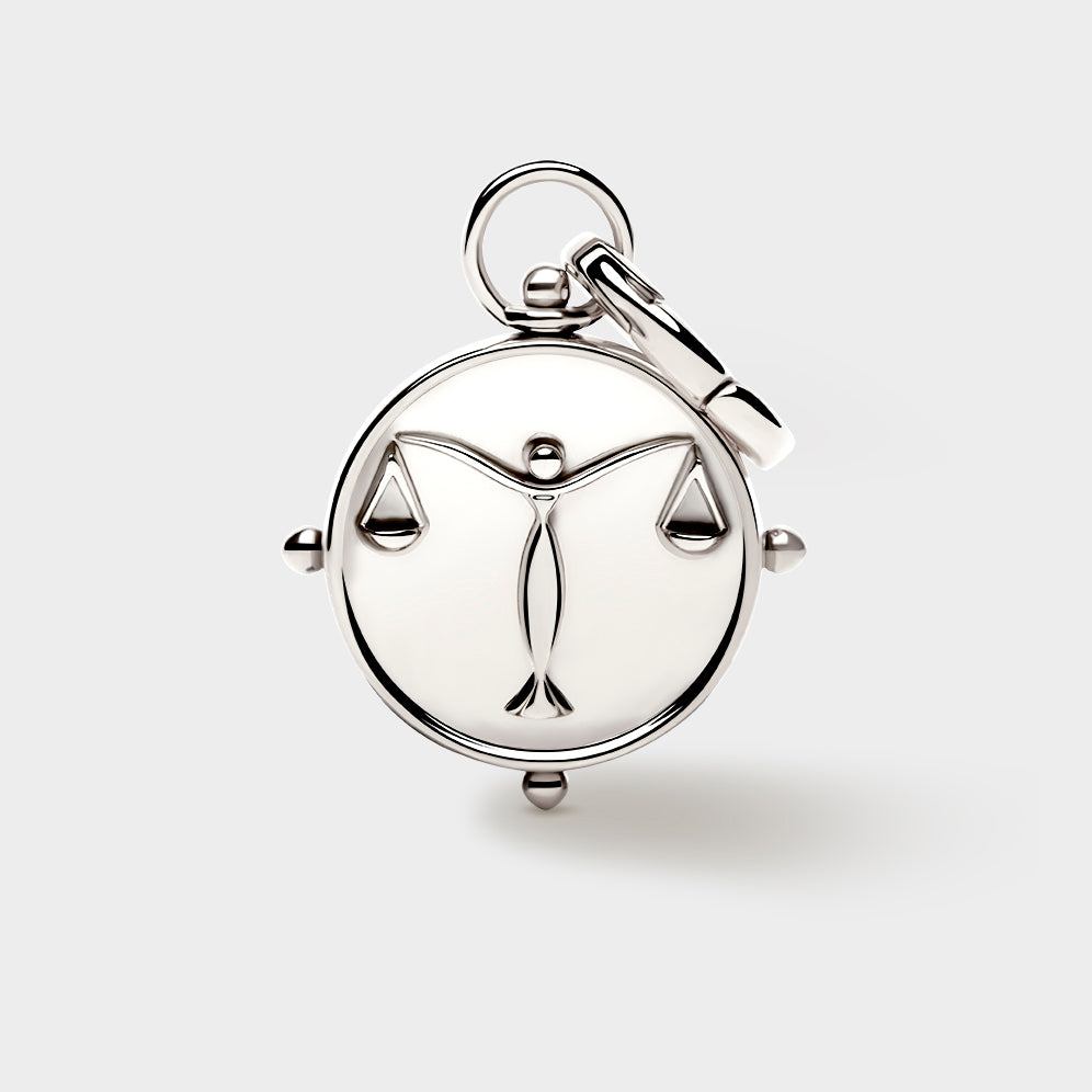 Silver Double-Sided Zodiac Charm