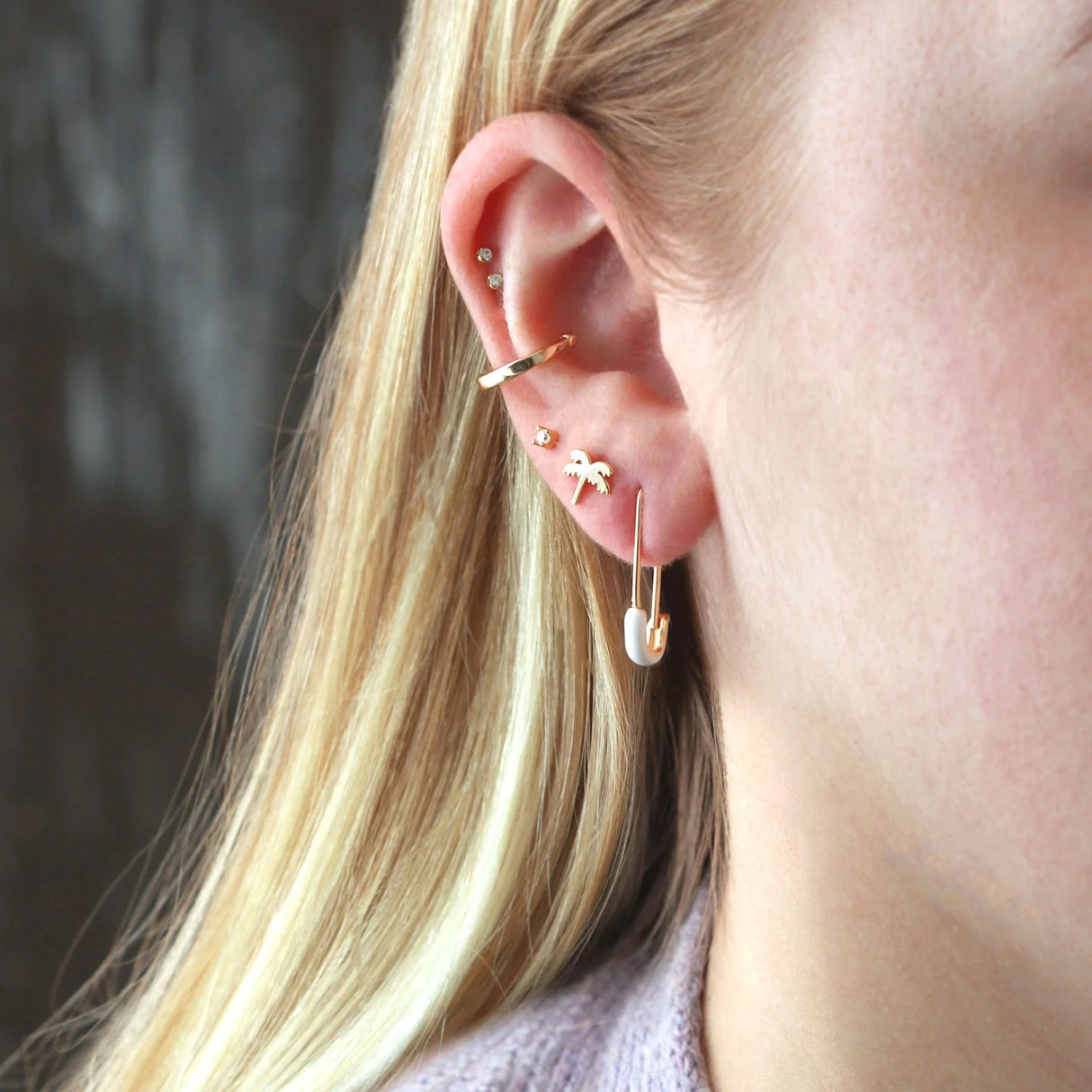 Palm Tree Emoji Stud Earrings