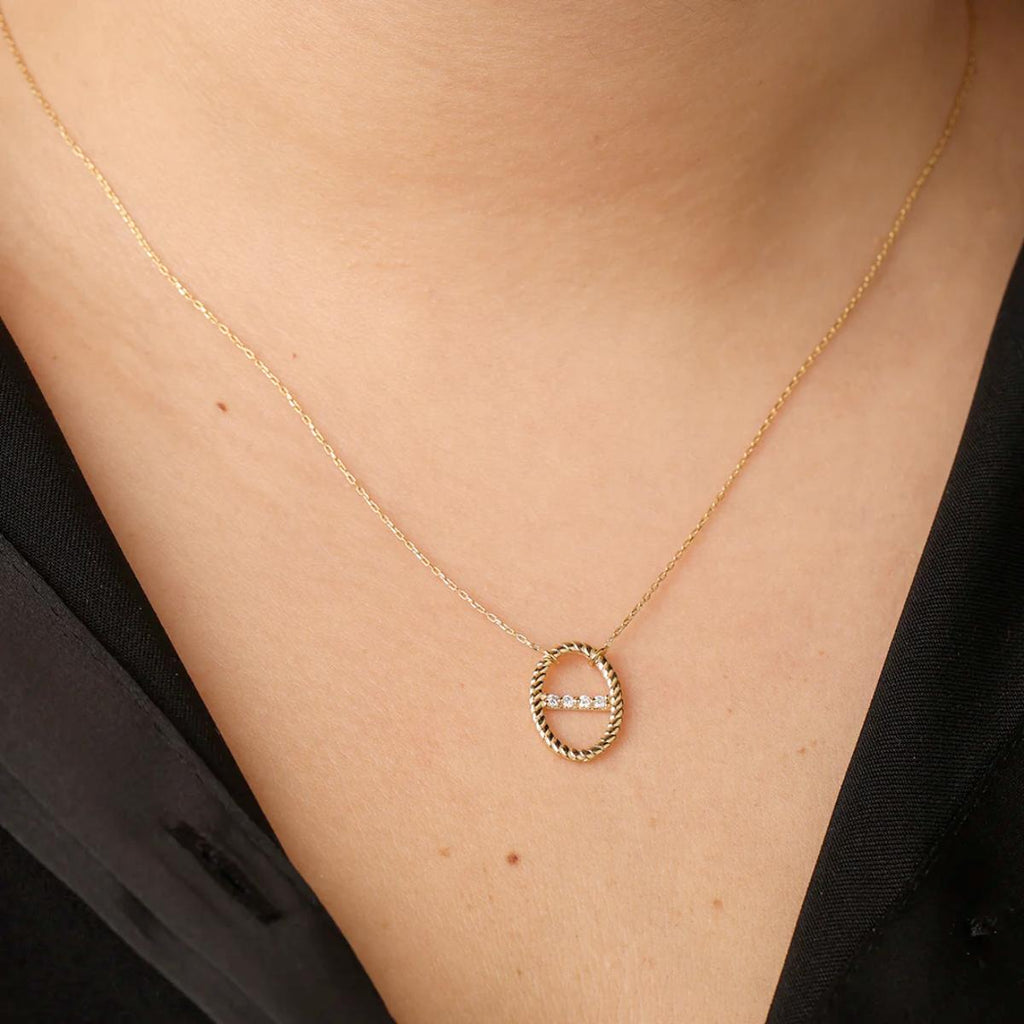 Alexa Jewelry Celestial Diamond Bar Necklace | Boom & Mellow