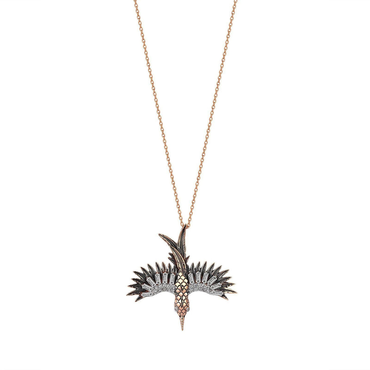 Buy Kismet by Milka 18k Gold Small Phoenix Necklace Online for Women | Free 3-Hour Delivery in Dubai | Boom & Mellow UAE