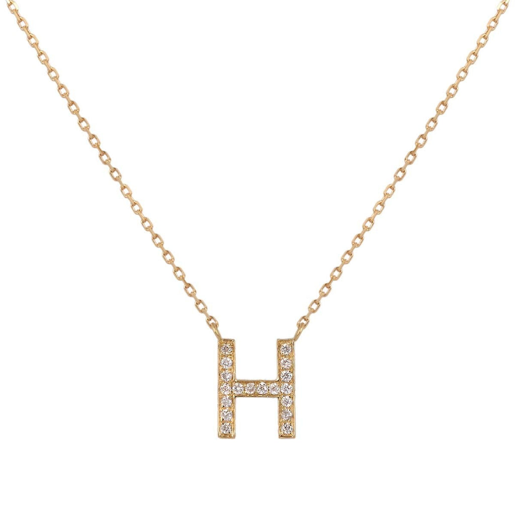 Ishq Personalized Pave Diamond Initial Necklace | Boom & Mellow