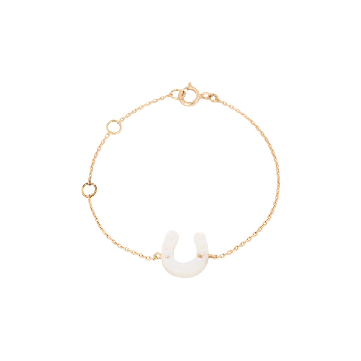 Ishq White Horseshoe Kids Bracelet