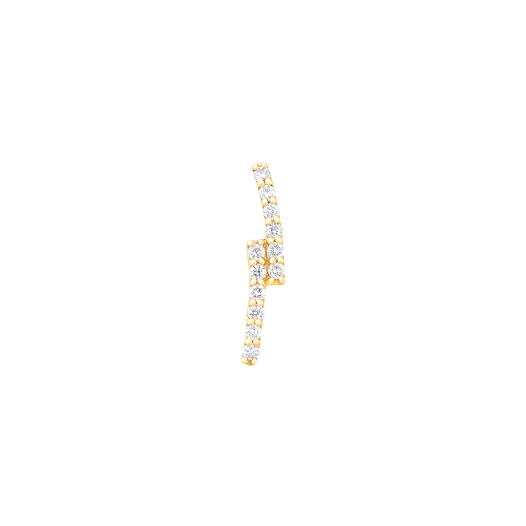 Alexa Jewelry Diamond Thunderbolt Earring | Boom & Mellow