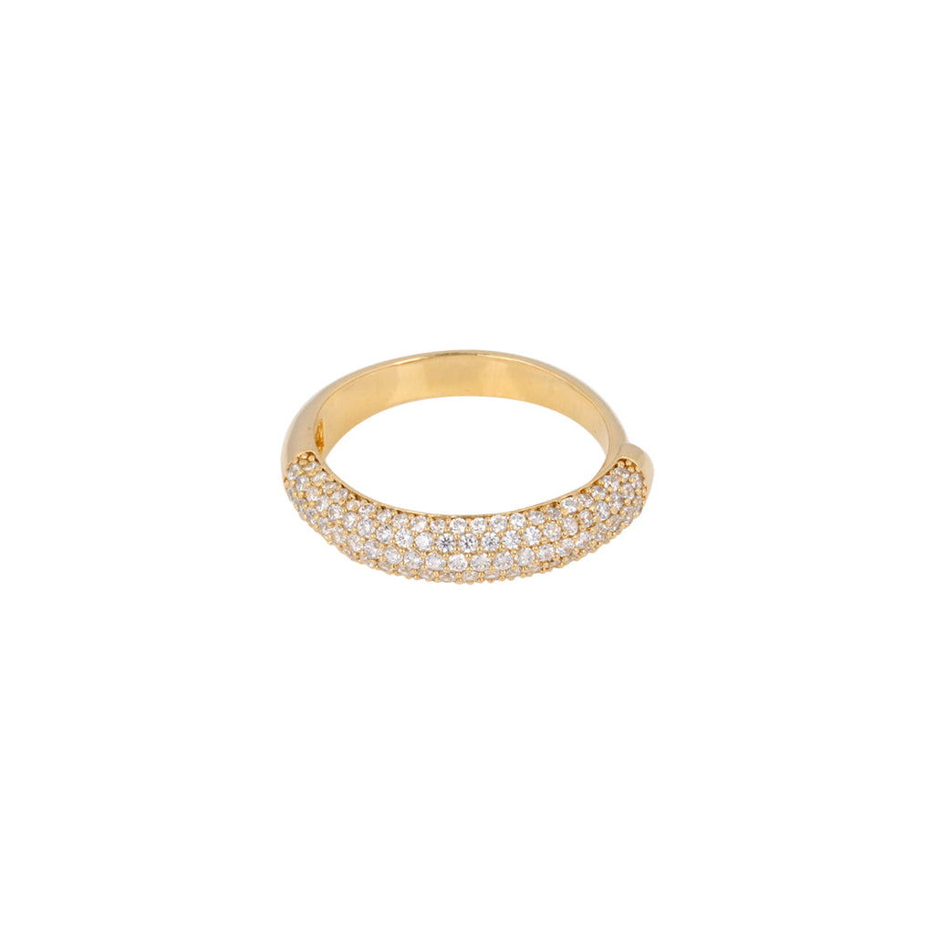 Theia Gold Lauren Pave Crystal Ring | Boom & Mellow