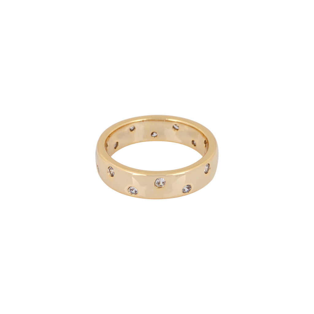 Theia Gold Charli Crystal Dots Ring | Boom & Mellow