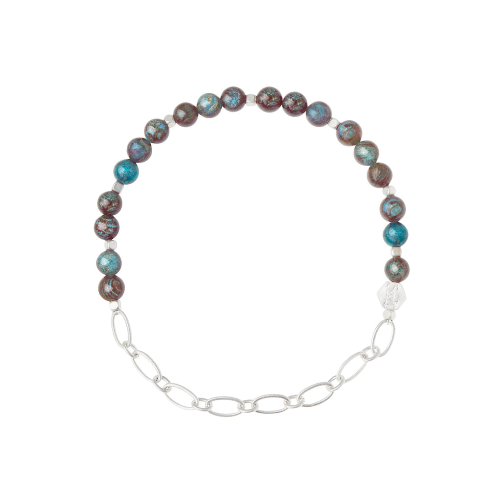 Scout Curated Wears Half Chain and Blue Sky Jasper Bracelet | Boom & Mellow