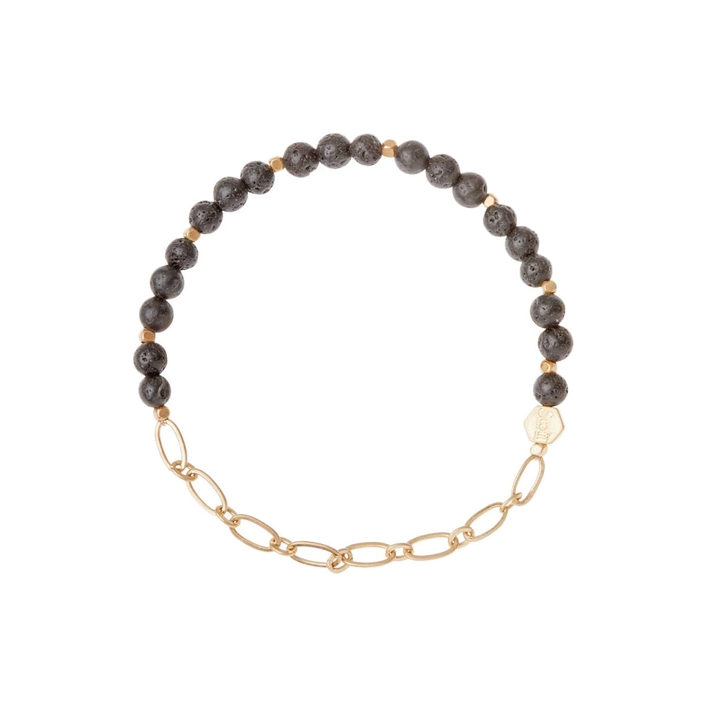 Scout Curated Wears Half Chain and Lava Stone Bracelet | Boom & Mellow