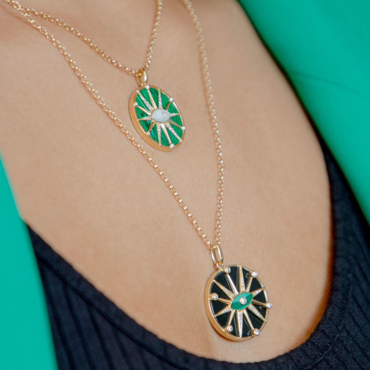 Buy Orchid Jewelry Medium O'hara Eye Necklace Online for Women | Free 3-Hour Delivery in Dubai | Boom & Mellow UAE