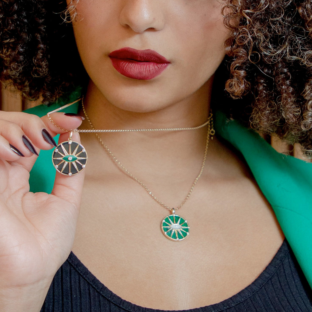 Buy Orchid Jewelry Medium O'hara Eye Necklace Online for Women | Free 3-Hour Delivery in Dubai | Boom & Mellow UAE