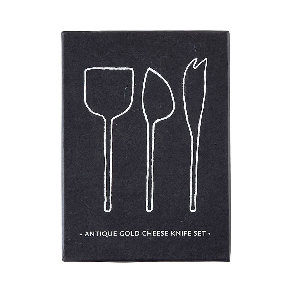 Creative Brands Antique Gold Cheese Knives Set | Boom & Mellow