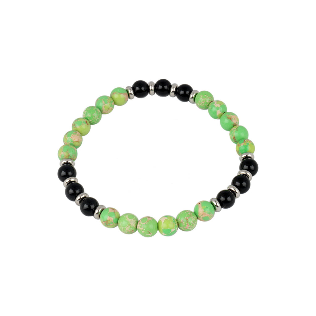 FreeStyle Green Stone Beaded Bracelet | Boom & Mellow
