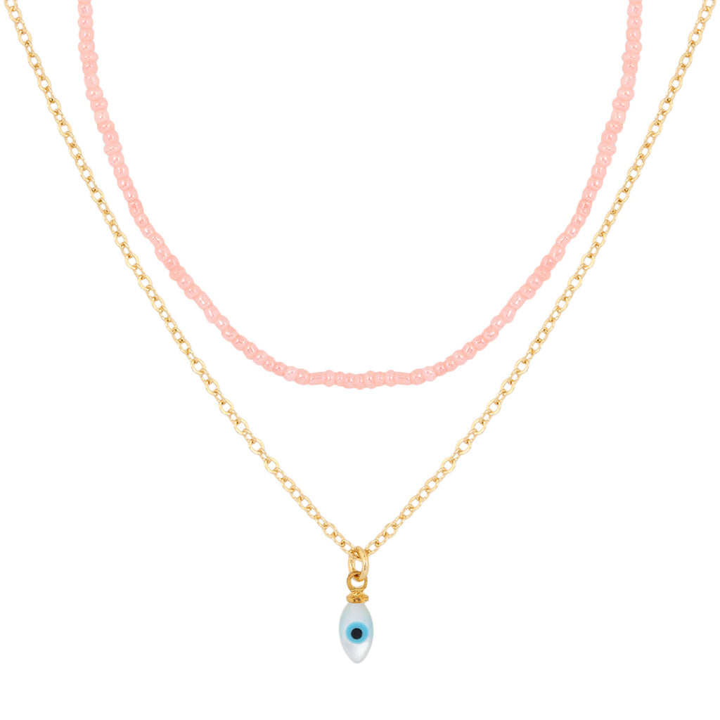 You & Eye Tiny Evil Eye Layered Necklace | Boom & Mellow