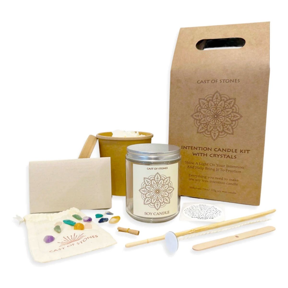 Buy Cast of Stones Intention Candle Making Kit Online for Women | Free 3-Hour Delivery in Dubai | Boom & Mellow UAE