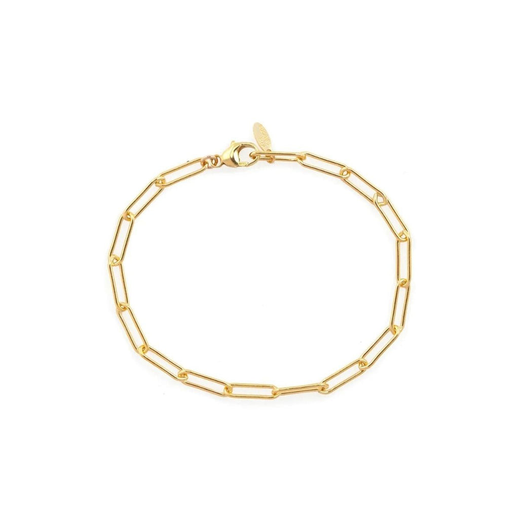 Kris Nations 14k Gold Filled Paperclip Chain Bracelet | Boom & Mellow