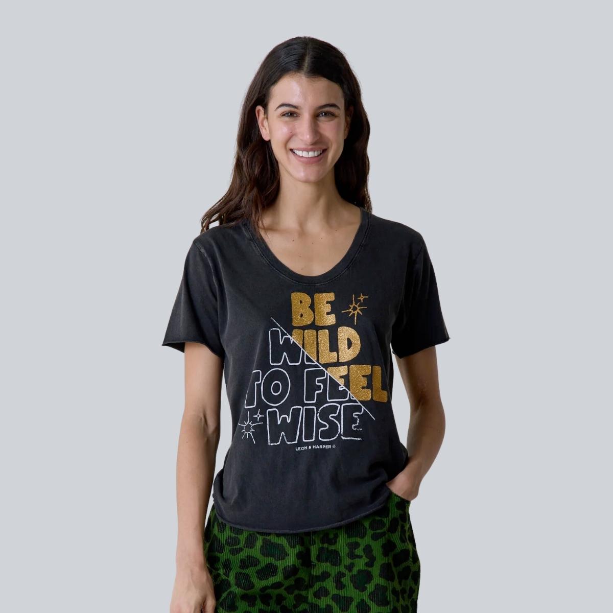 Buy Leon and Harper Wise Tizia Carbone T-Shirt Online for Women | Free 3-Hour Delivery in Dubai | Boom & Mellow UAE