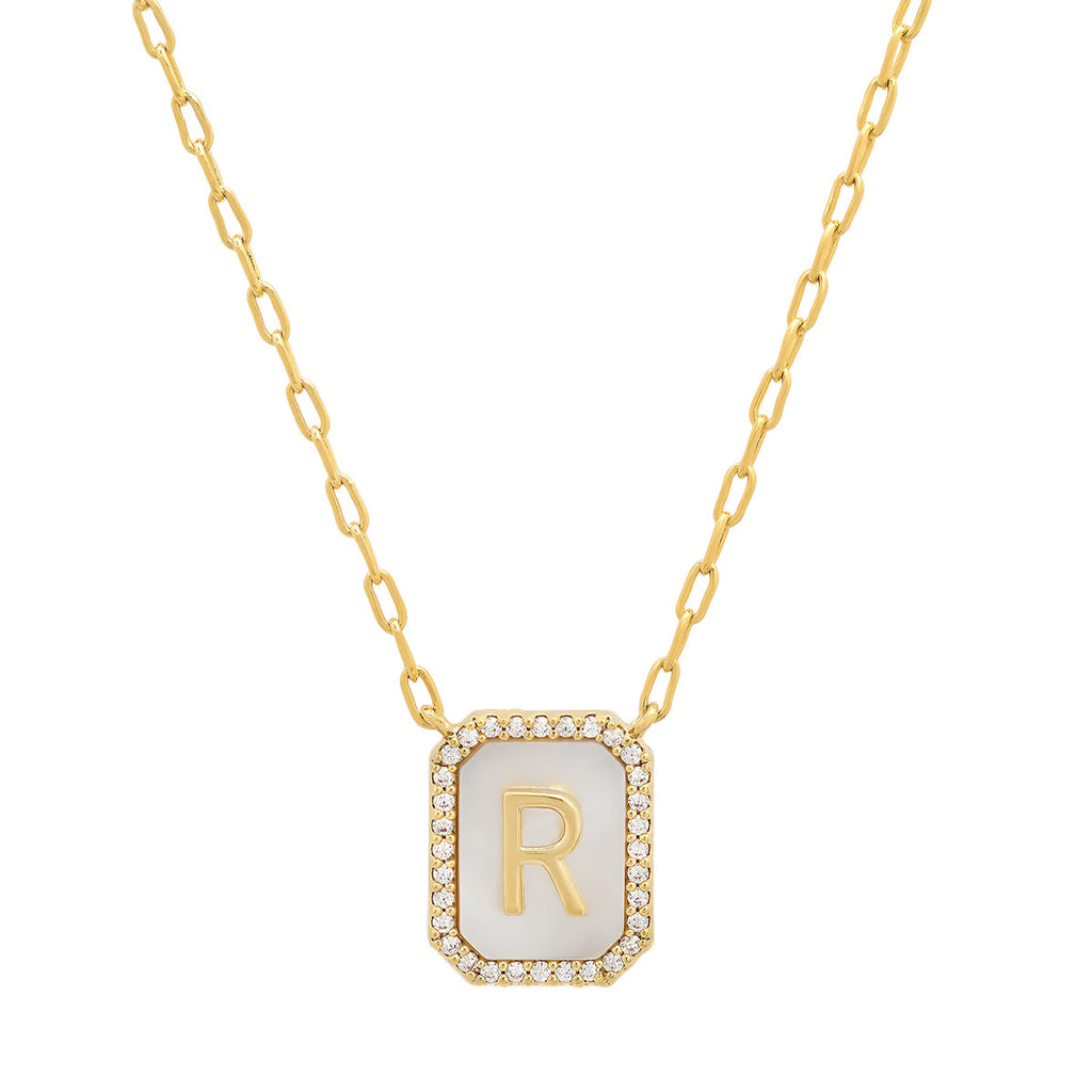 Tai Mother of Pearl Monogram Necklace | Boom & Mellow