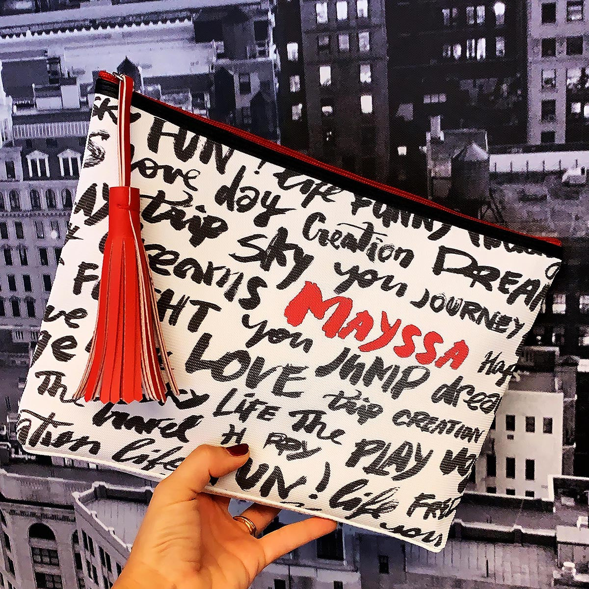 Joumana Dagher Personalized Words Pouch