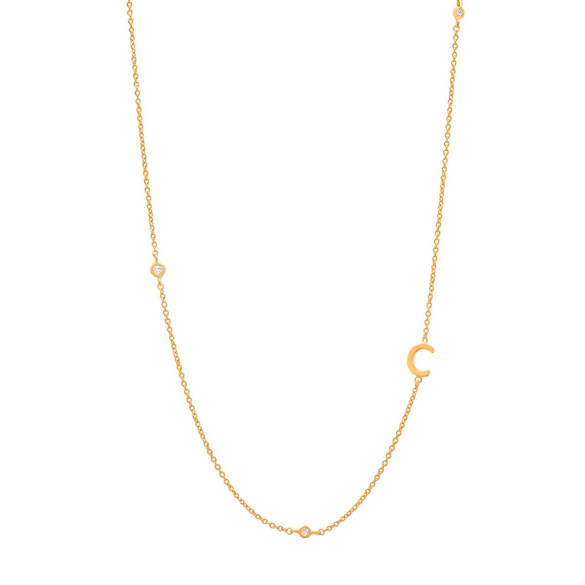 Buy Tai Sideways Initial Necklace Online for Women | Free 3-Hour Delivery in Dubai | Boom & Mellow UAE
