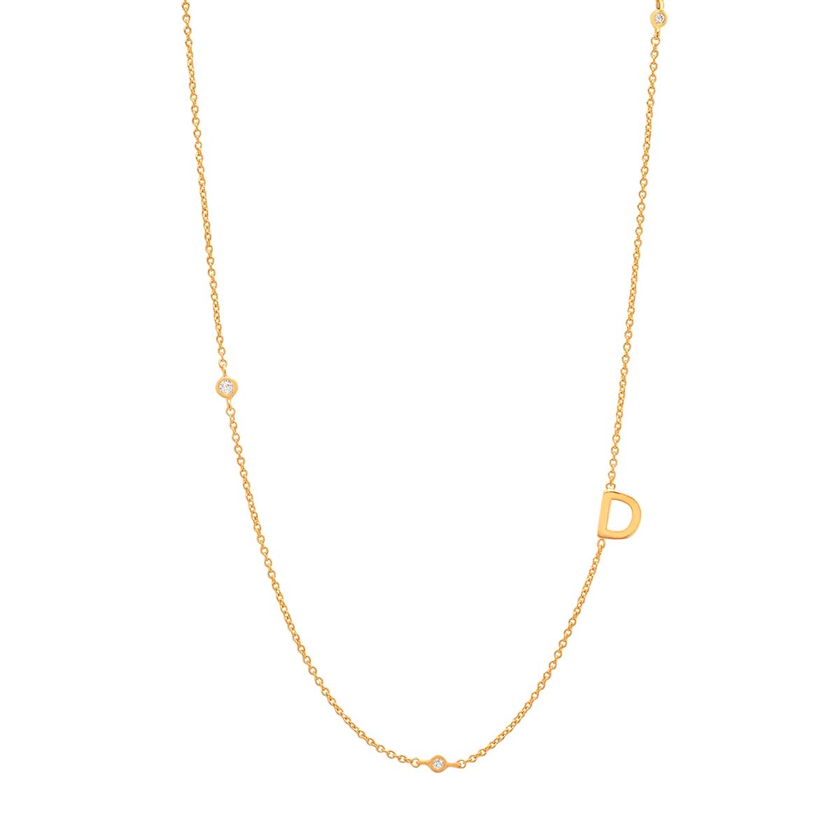 Buy Tai Sideways Initial Necklace Online for Women | Free 3-Hour Delivery in Dubai | Boom & Mellow UAE