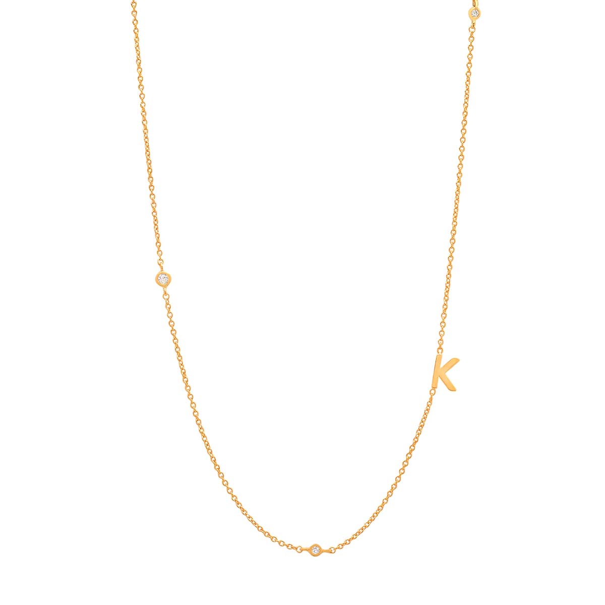 Buy Tai Sideways Initial Necklace Online for Women | Free 3-Hour Delivery in Dubai | Boom & Mellow UAE