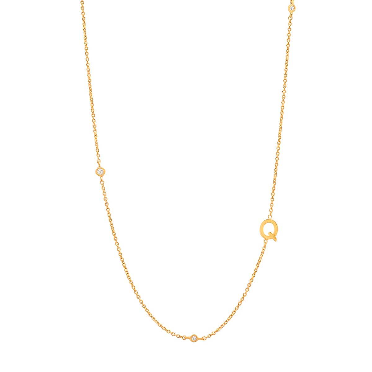 Buy Tai Sideways Initial Necklace Online for Women | Free 3-Hour Delivery in Dubai | Boom & Mellow UAE
