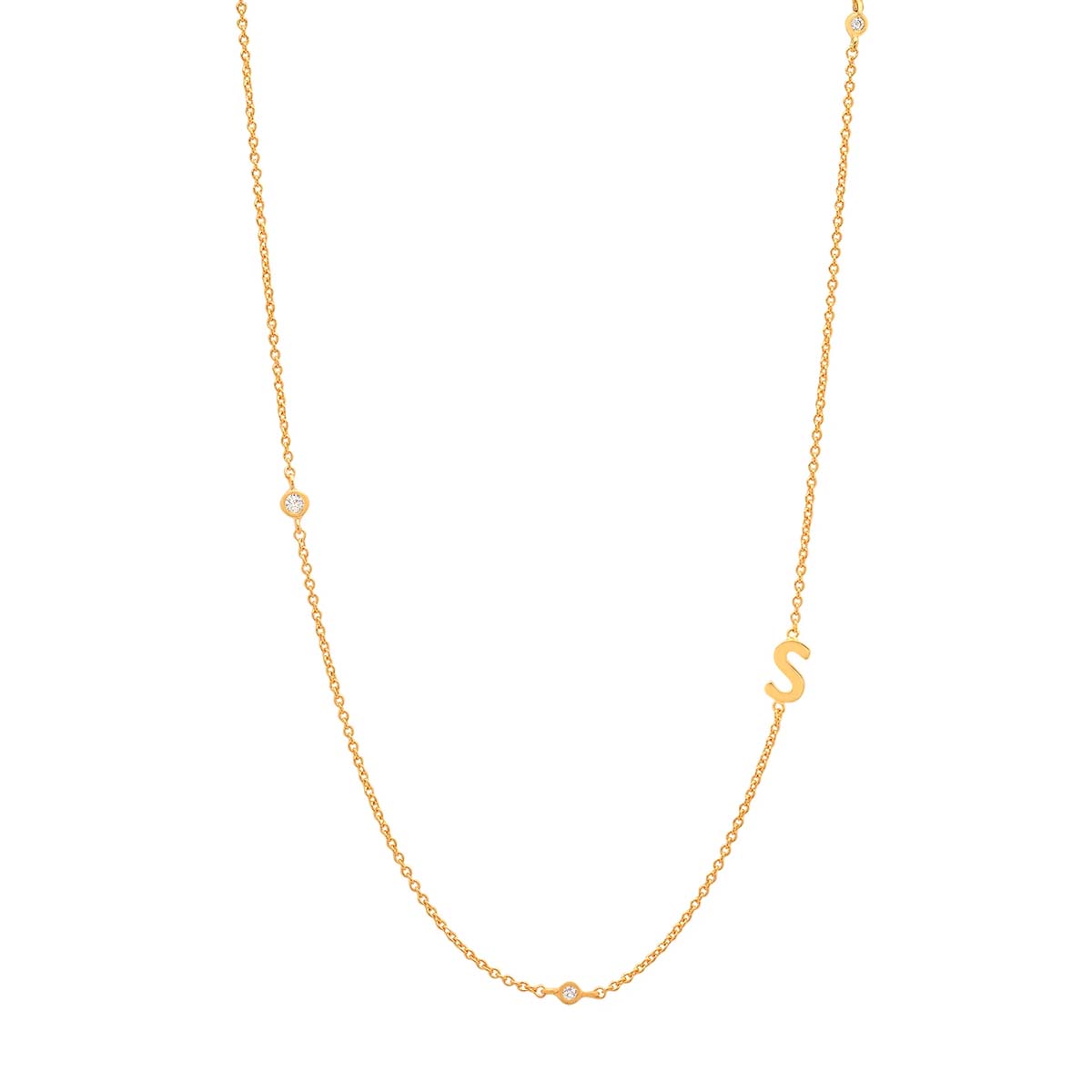 Buy Tai Sideways Initial Necklace Online for Women | Free 3-Hour Delivery in Dubai | Boom & Mellow UAE