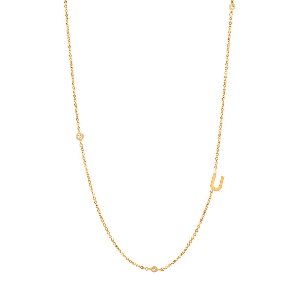 Buy Tai Sideways Initial Necklace Online for Women | Free 3-Hour Delivery in Dubai | Boom & Mellow UAE