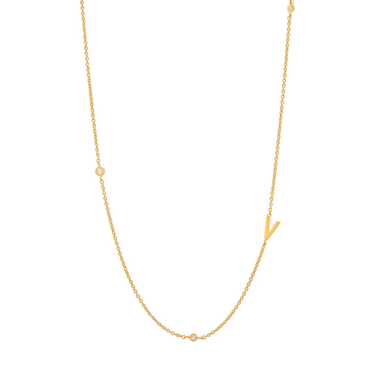 Buy Tai Sideways Initial Necklace Online for Women | Free 3-Hour Delivery in Dubai | Boom & Mellow UAE