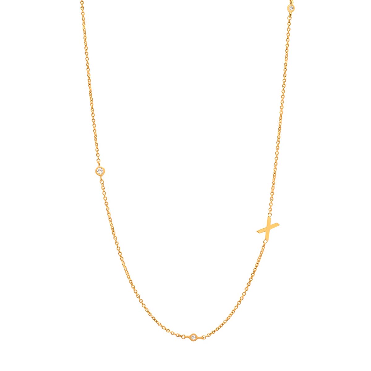 Buy Tai Sideways Initial Necklace Online for Women | Free 3-Hour Delivery in Dubai | Boom & Mellow UAE