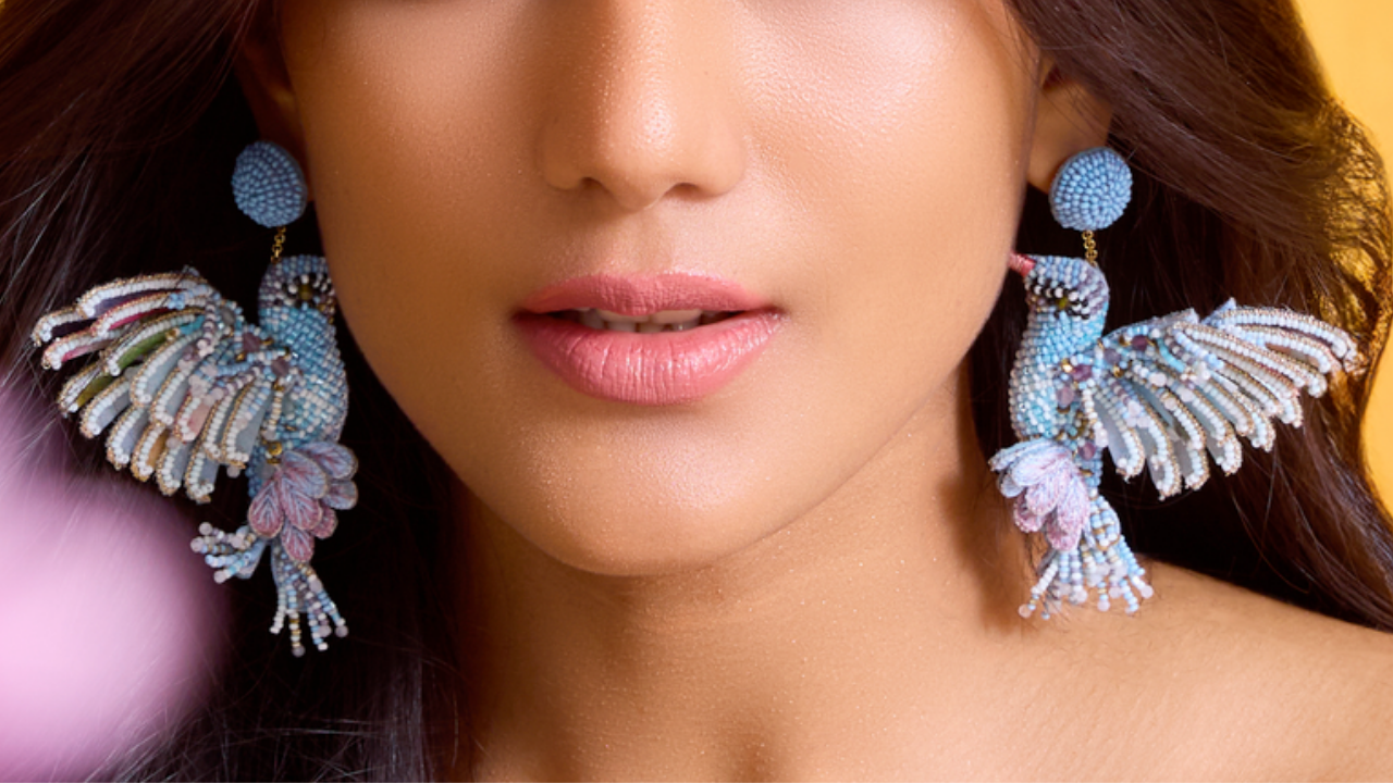 Deepa Gurnani Handcrafted Statement Earrings & Headbands at Boom & Mellow
