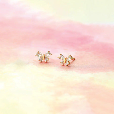 Butterfly Crystal Marquis Stud Earrings