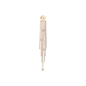 Kismet by Milka 14k Roslow Gold Mini Solitaire Chain Tassel Backing