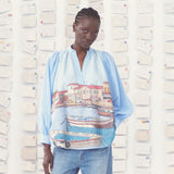 Mii La Provence Claudie Sky Blue Blouse