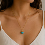 Turquoise Round Bead Necklace