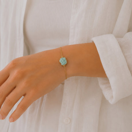 Raw Amazonite Chain Bracelet